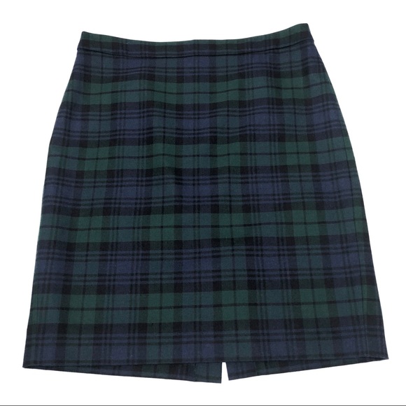 J. Crew Factory Dresses & Skirts - J. Crew Factory Blue and Green Plaid Pencil Skirt